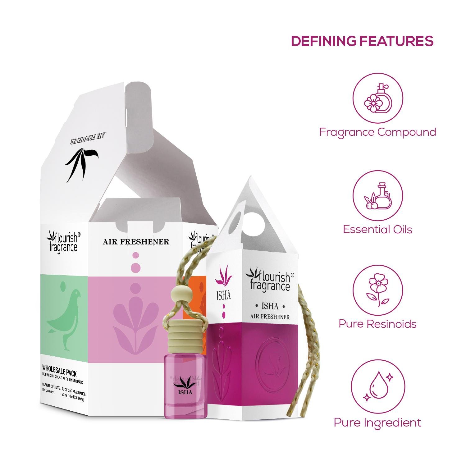 CAR AIR FRESHNER COMBO PACK OF 6