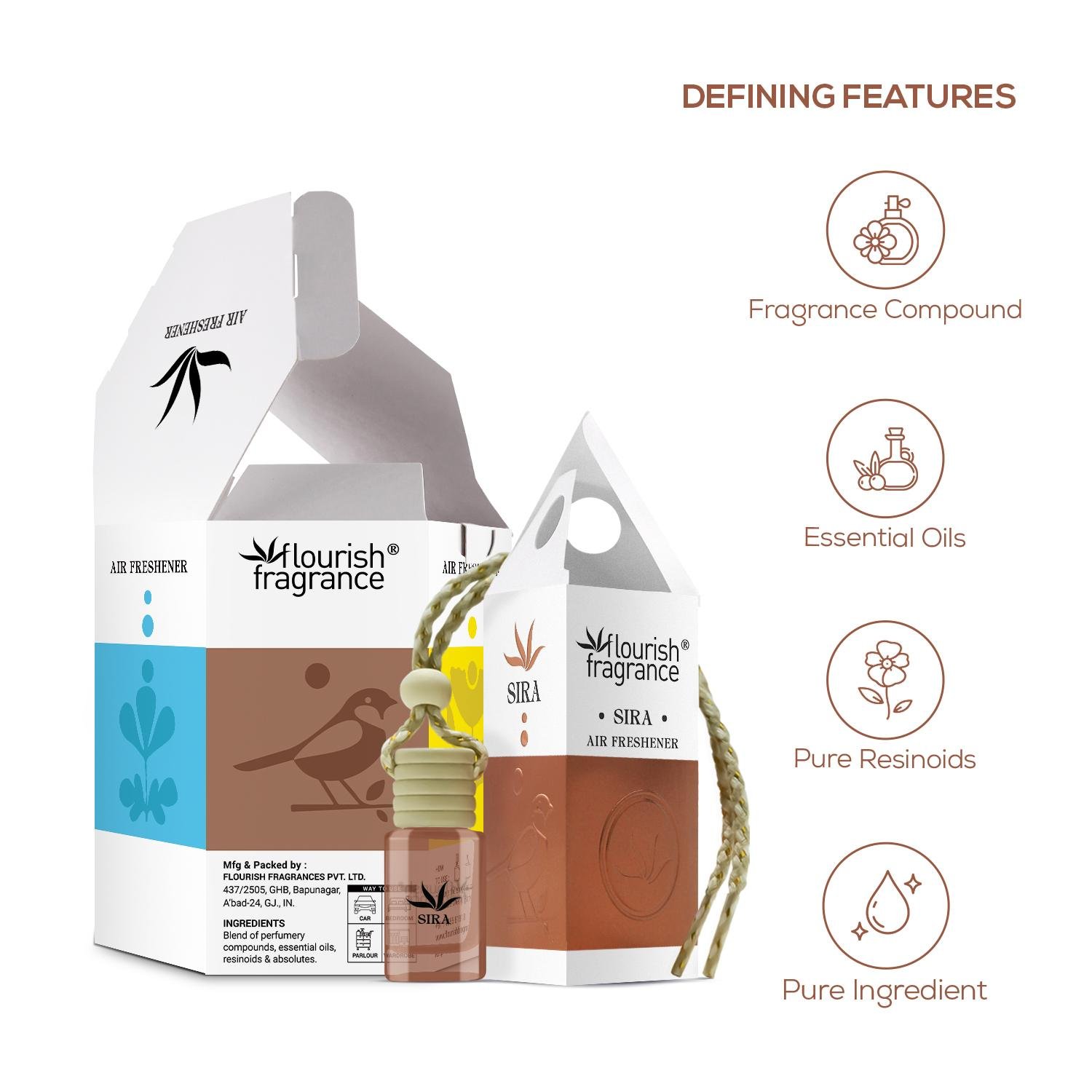 CAR AIR FRESHNER COMBO PACK OF 6