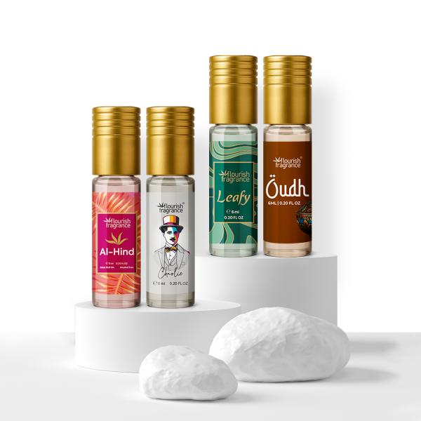 AL HIND 6ML + CHARLIE 6 ML + LEAFY 6ML + OUDH 6ML, COMBO PACK
